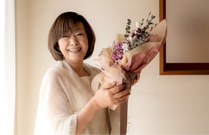 お祝いの気持ちをブーケにたくす