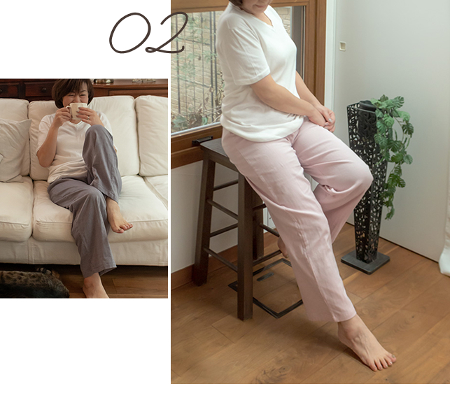 ストレッチ ２重ガーゼ ノビーゼ&reg;“UNO” パジャマパンツ 単品販売