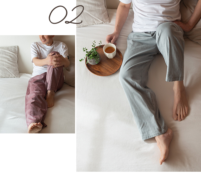 メンズストレッチ ２重ガーゼ ノビーゼ&reg;“UNO” パジャマパンツ 単品販売