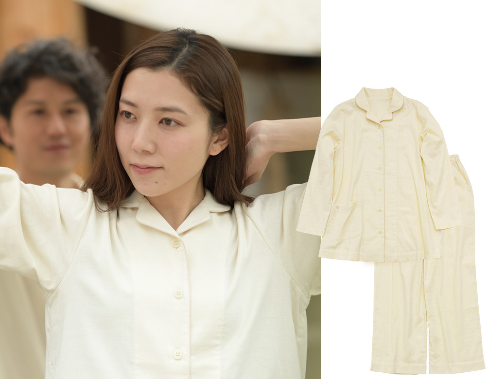 ストレッチ 2重ガーゼ ノビーゼ® “UNO”長袖 レディースパジャマ