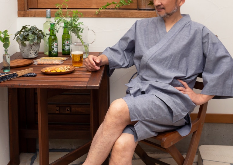 メンズ夏用パジャマとルームウエア