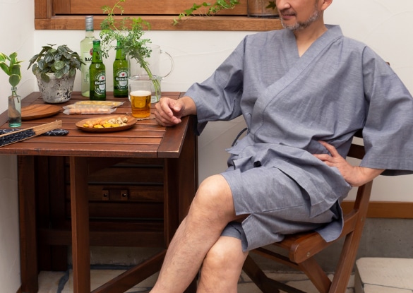 メンズ夏用パジャマとルームウエア