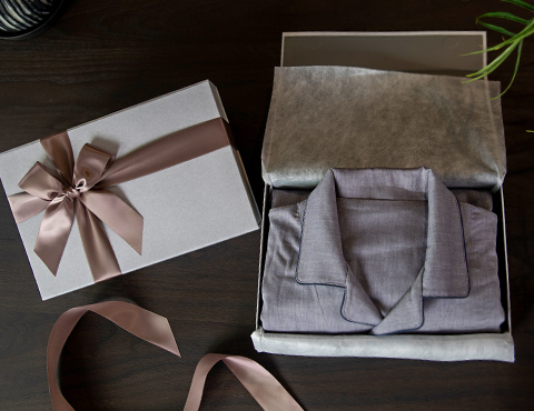 箱ラッピング付き・ノビーゼUNO・長袖メンズパジャマ