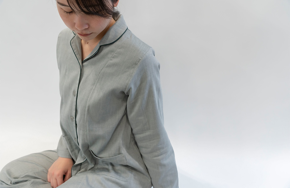 レディースストレッチ二重ガーゼパジャマ