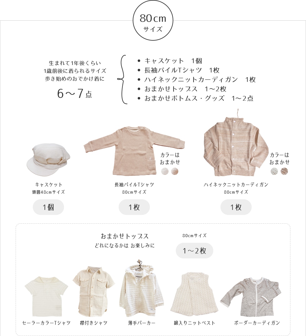 男の子セット80cmサイズ、おまかせトップス