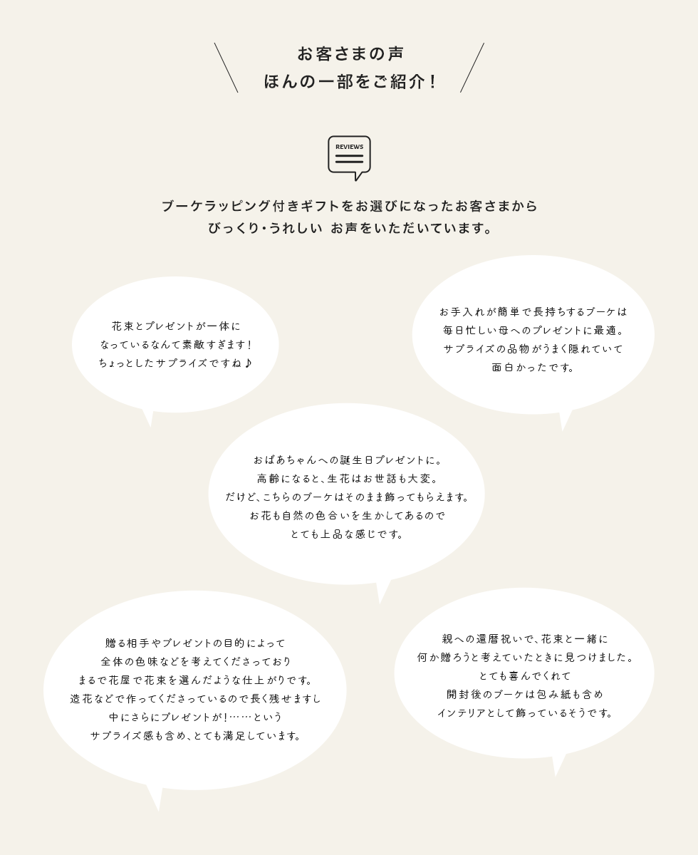 お客さまのレビュー