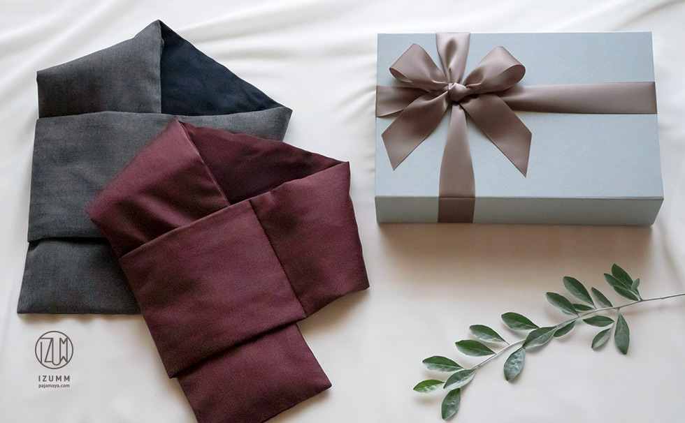 ダウンネックウォーマー・箱ラッピング付きペアセット