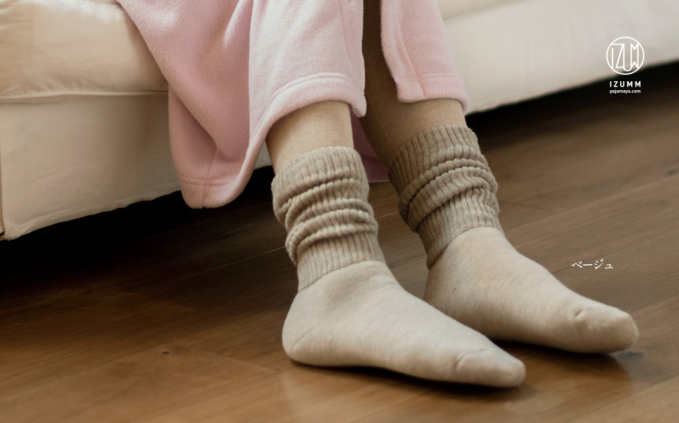 厚手ウールソックス モデル着用写真