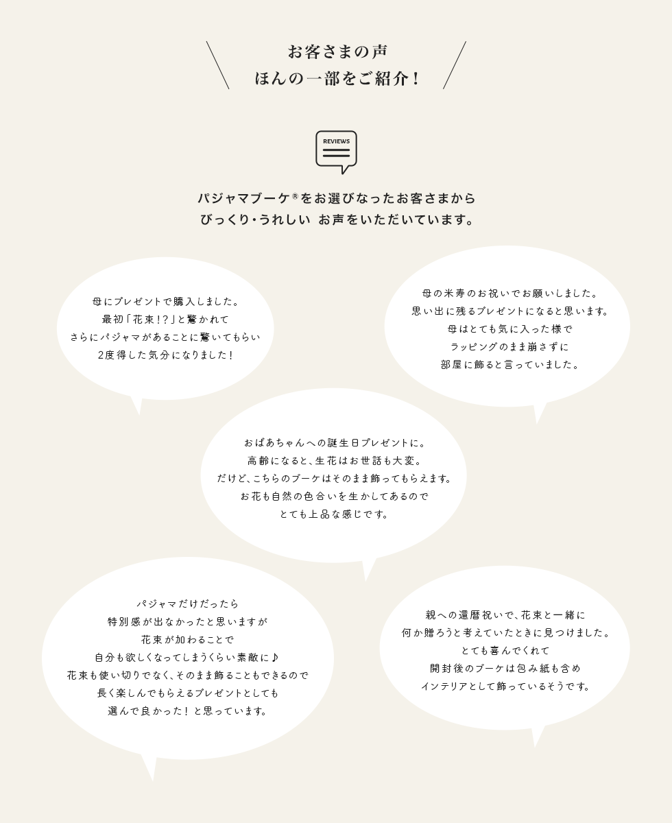 お客さまのレビュー