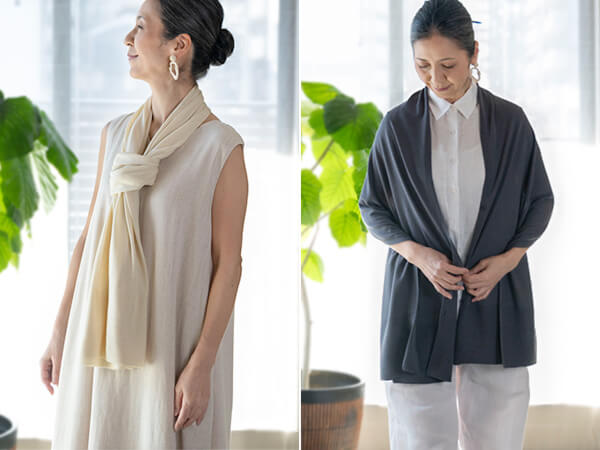 細部まで、美しく心地よく。着心地とデザインを両立したストール