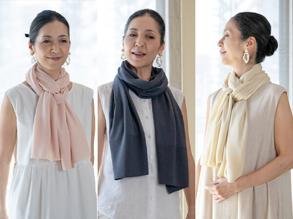どなたにも贈りやすい、大人の女性に似合う3色展開