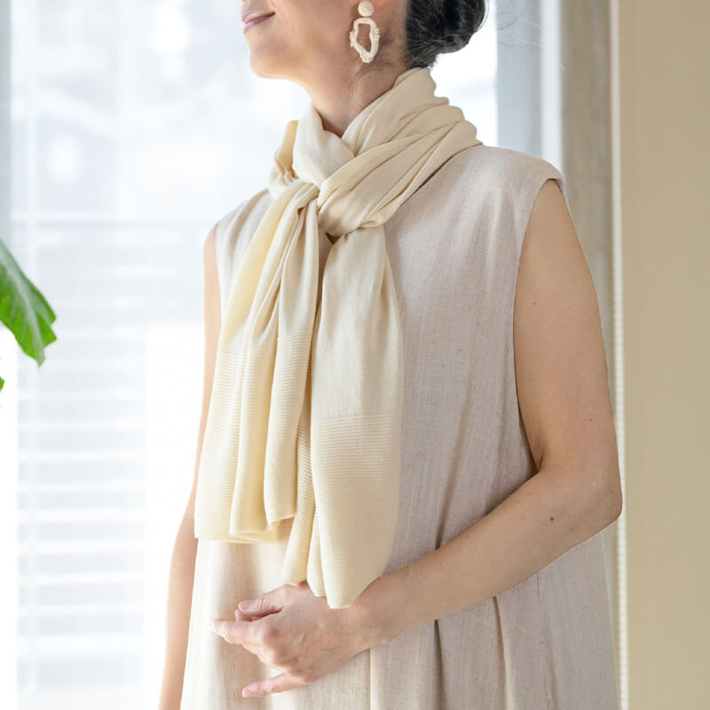 敏感な首元だからこだわる肌触り