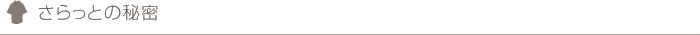 さらっとの秘密