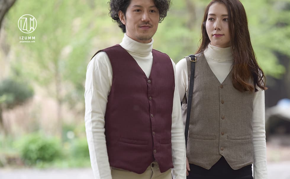 ヘヴンリーダウン 日本製 リビング リバーシブル ライトベスト メンズ・レディース兼用