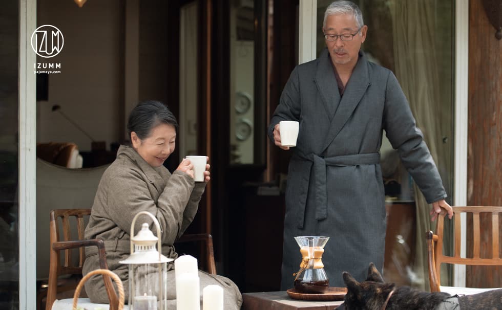 ヘヴンリーダウン 日本製 リビング ウォームガウン メンズ・レディース兼用