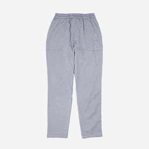 穏やかな藍色に縦糸の白が見え隠れするお洒落な杢調の質感。カジュアルだけれど落ち着きのある素敵なネイビー。