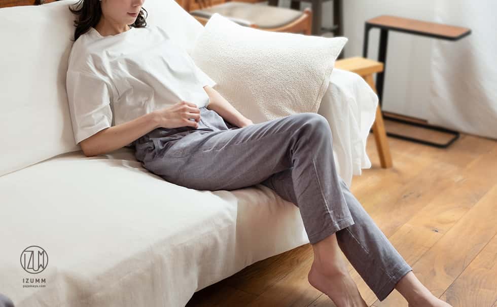 ストレッチ ２重ガーゼ ノビーゼ “UNO” レディース スマートルームパンツ 単品販売