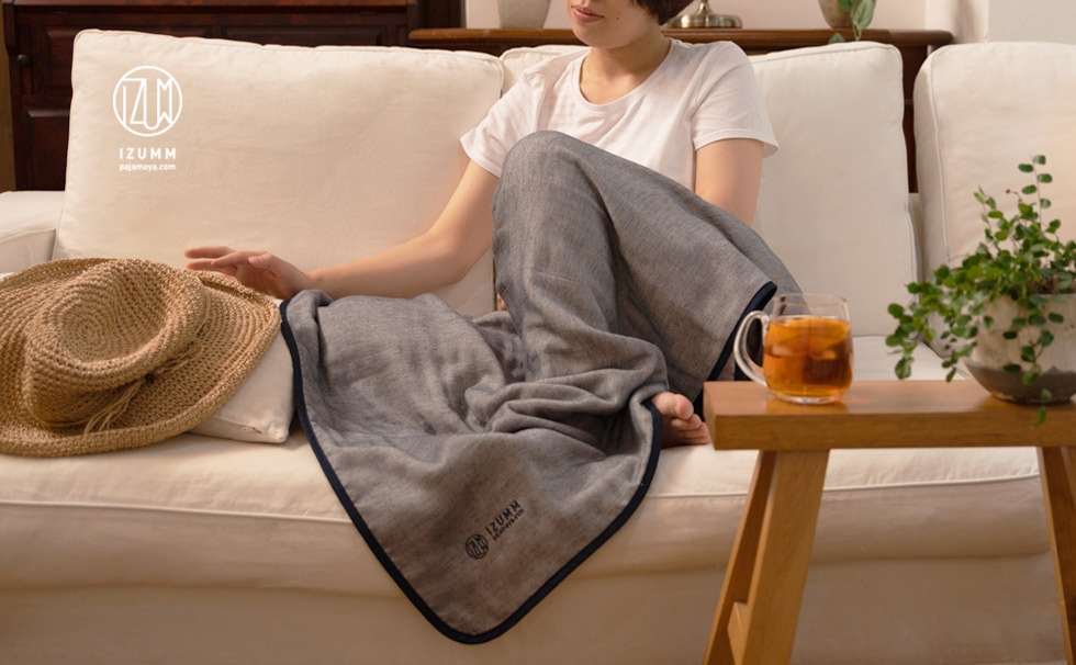 ミルゼ生地オリジナル５重ガーゼケットハーフ