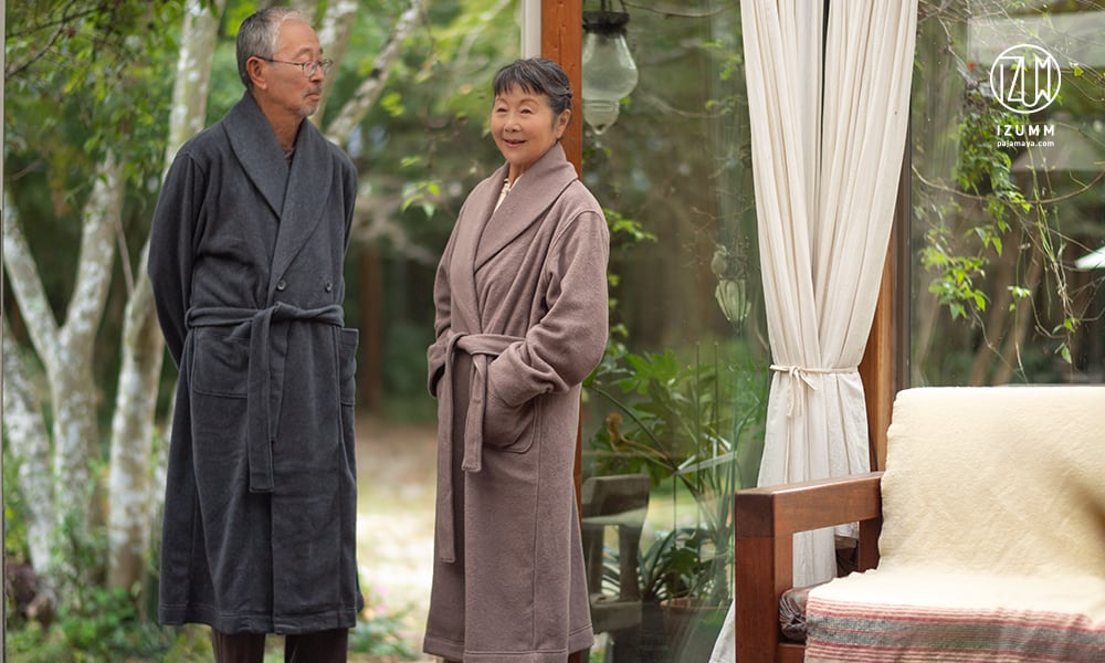 男女兼用ルームガウン ご年配の方にも