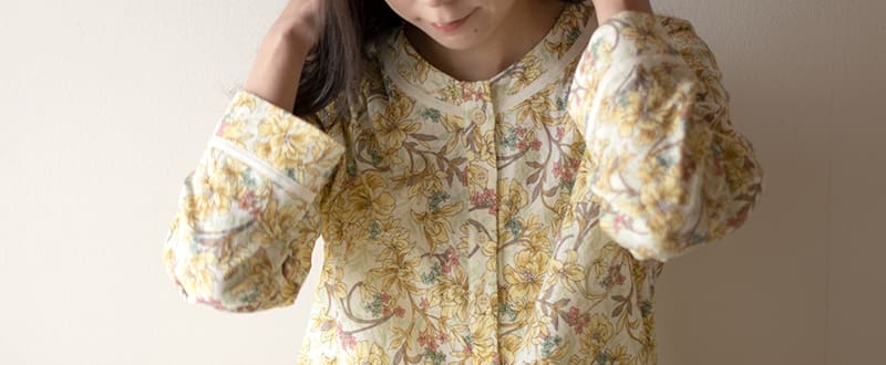 エアリーニットガーゼ 花くるみ