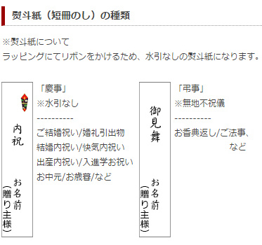 のし付きラッピング * ※有料ラッピングのみ - パジャマ屋