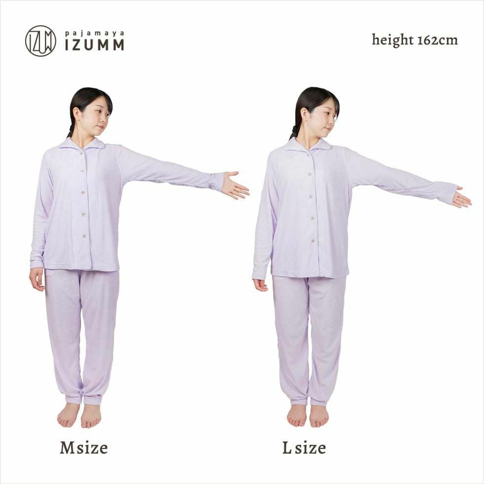 女性モデル身長：162cm Mサイズ・ Lサイズ比較