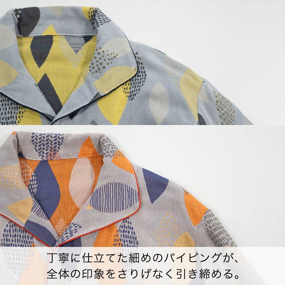丁寧に仕立てた細めのパイピングが、全体の印象をさりげなく引き締める。