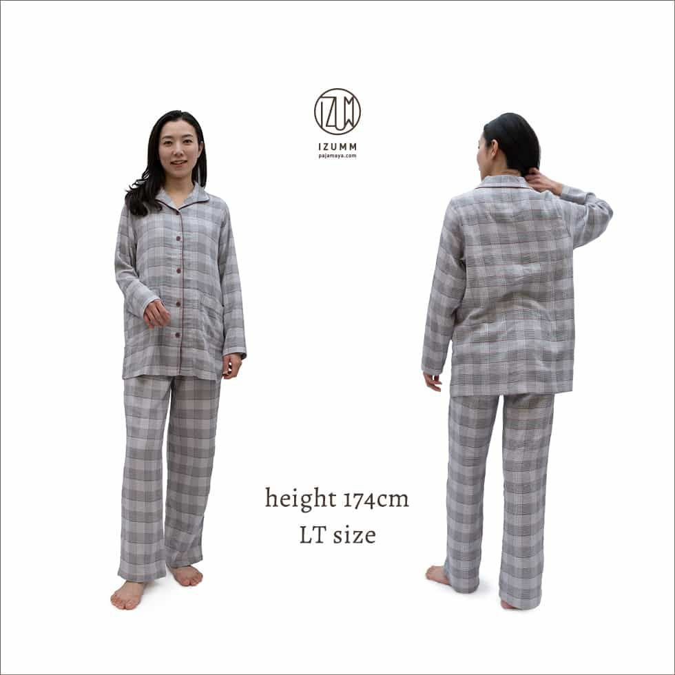 ダブルガーゼ パジャマ レディース ノビーゼ “AYA”グレンチェック