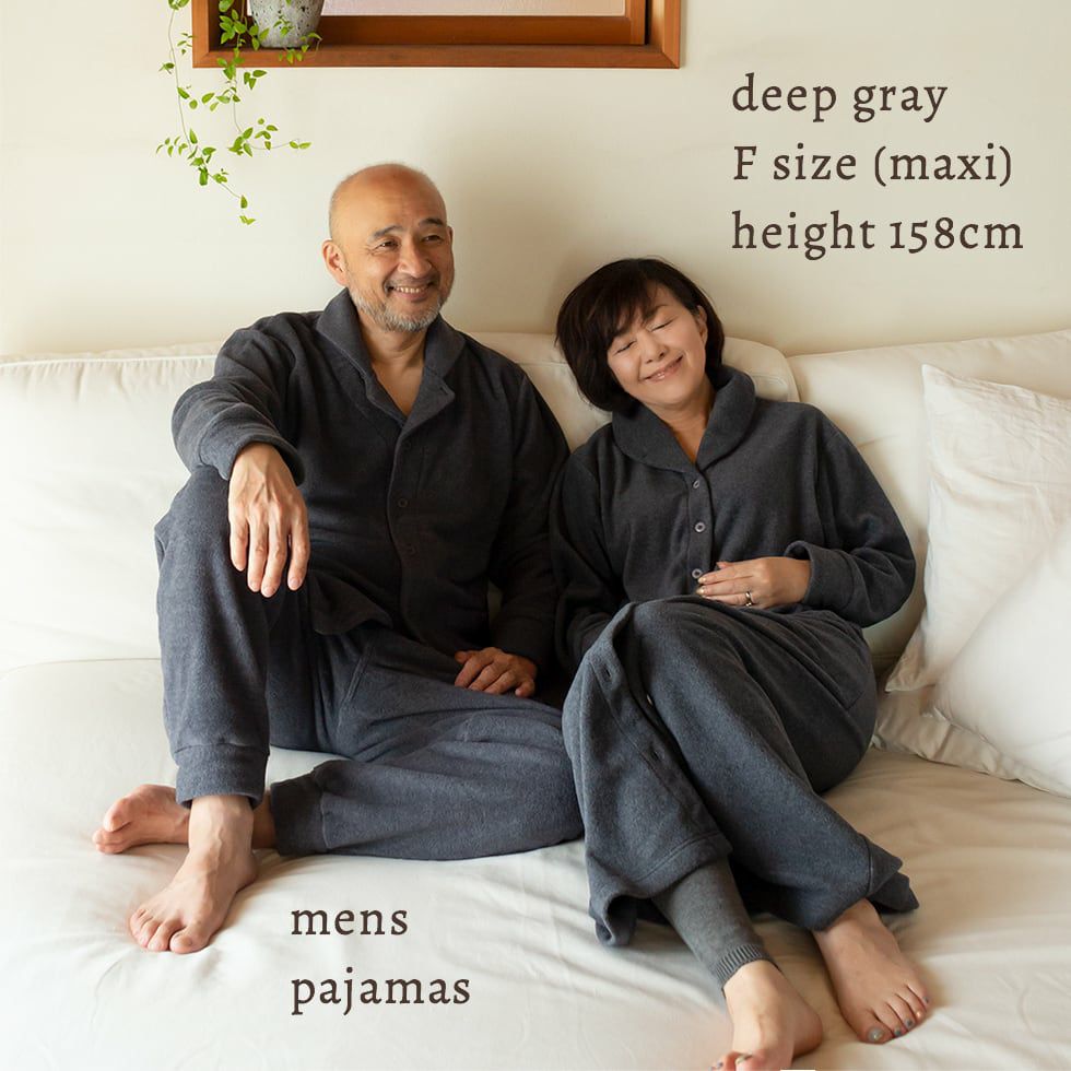 フリース ルームワンピース ネグリジェ 前開きロング丈 IZUMMフリース