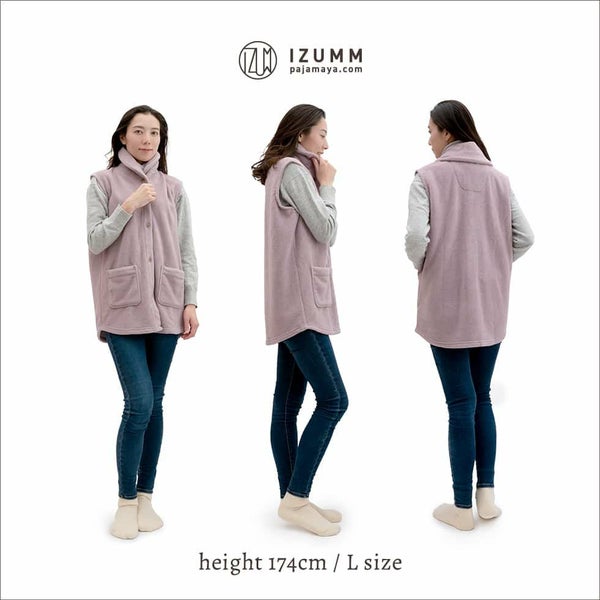 ルームベスト レディース 専用 IZUMM フリース あったか フリース 