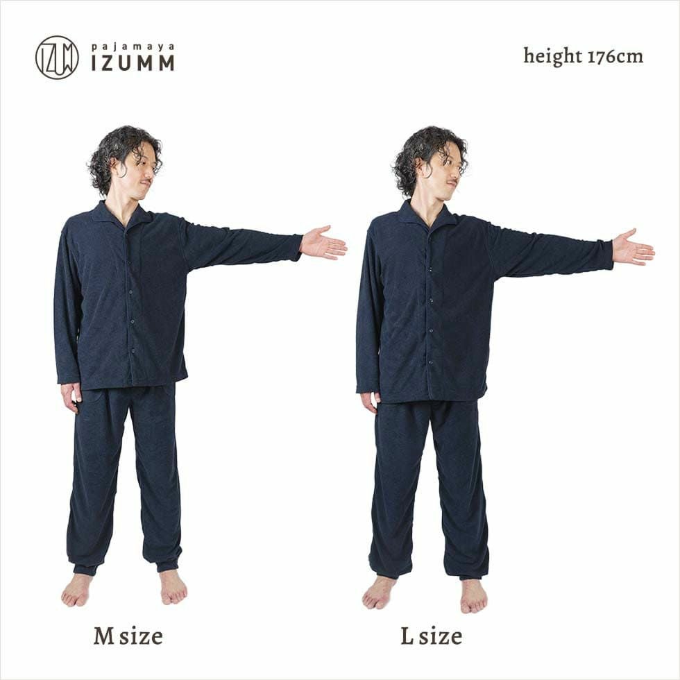 男性モデル身長：176cm Mサイズ・ Lサイズ比較