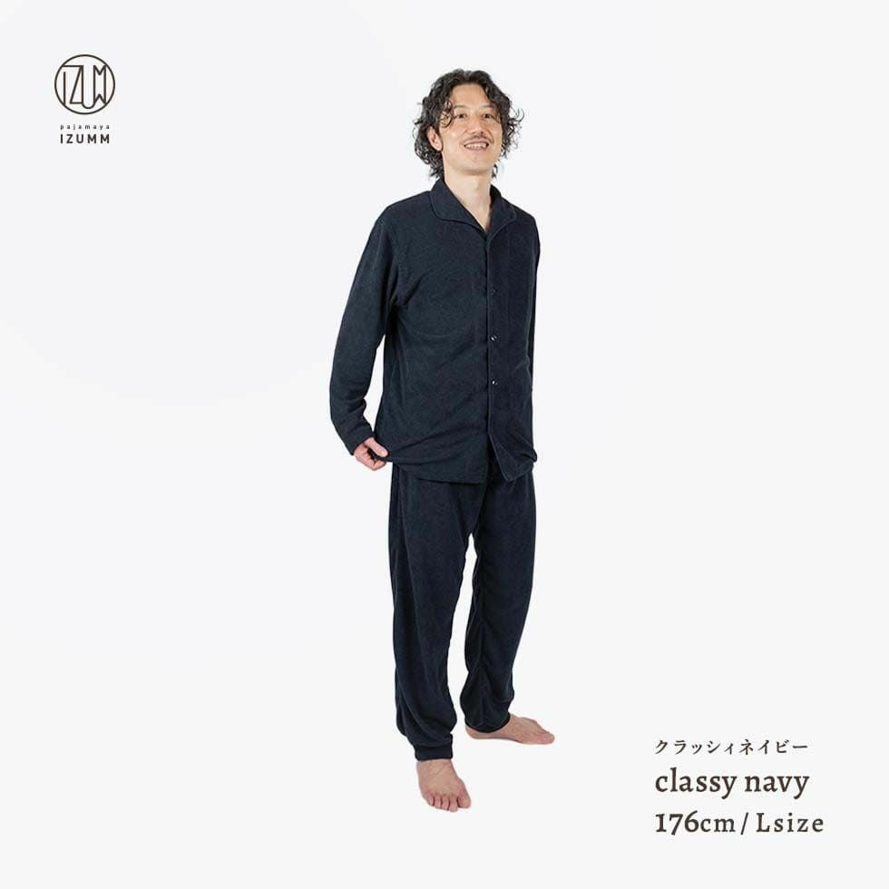 男性モデル身長：176cm Lサイズ クラッシィネイビー着用