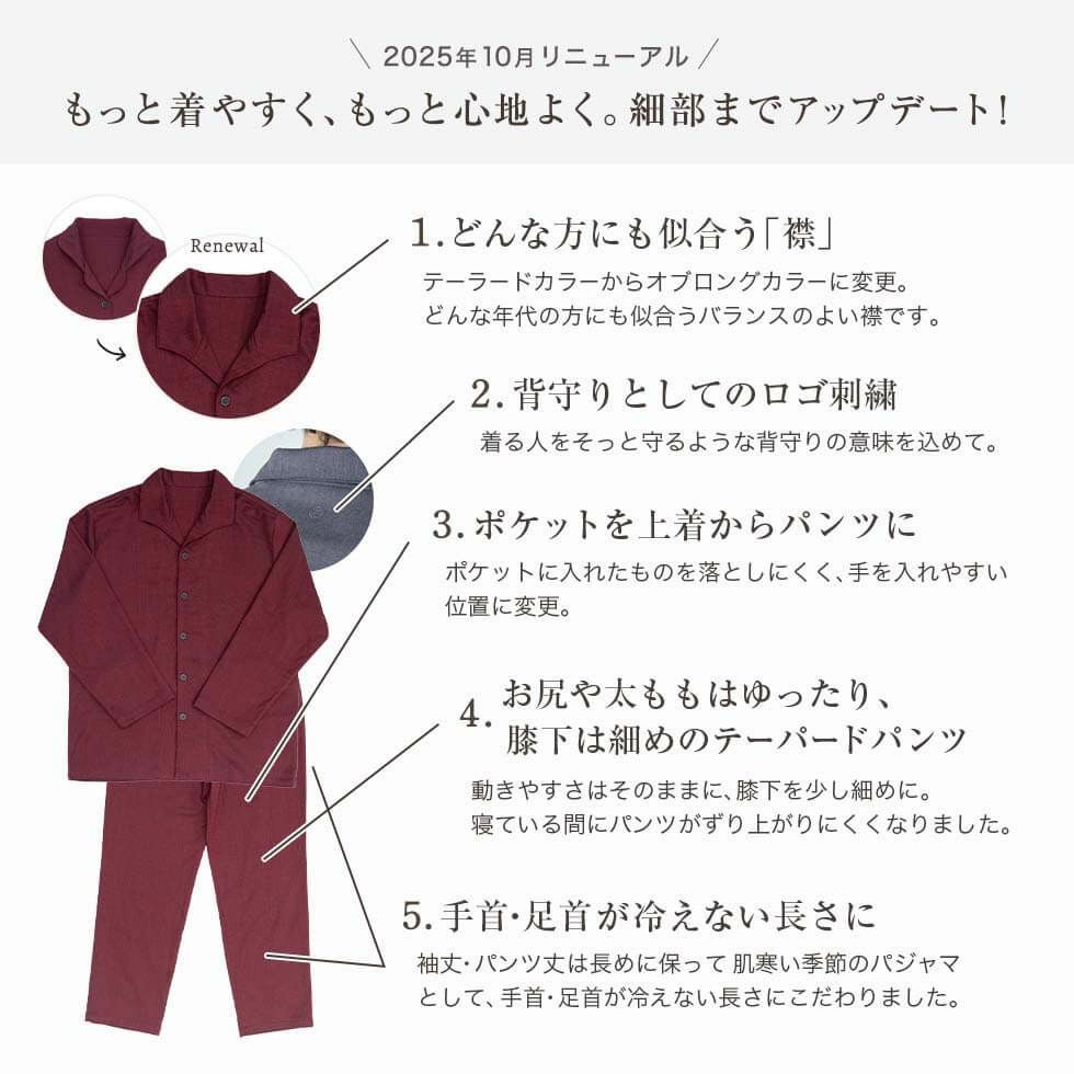 もっと着やすく、もっと心地よく。細部までアップデート