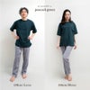 男性モデル身長：176cm Lサイズ 女性モデル身長：174cm Mサイズ ピーコックグリーン着用
