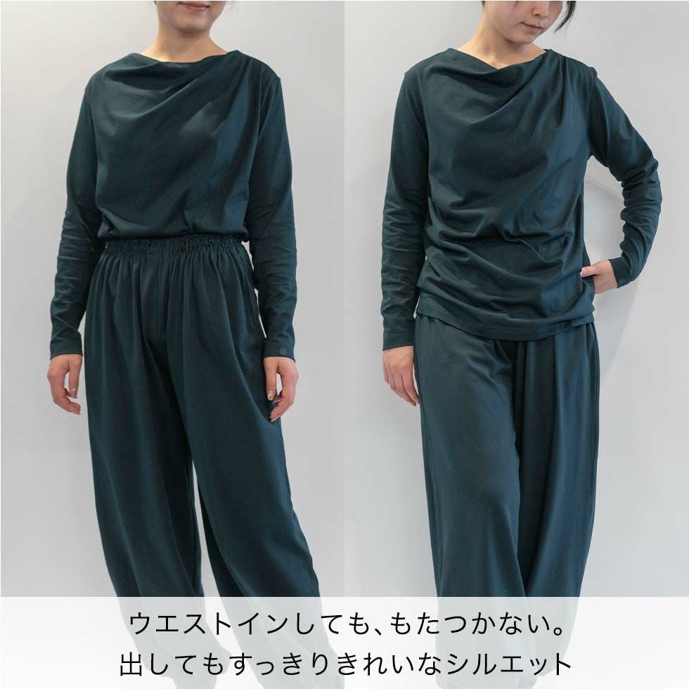 ウエストインしても、もたつかない。出してもすっきりきれいなシルエット