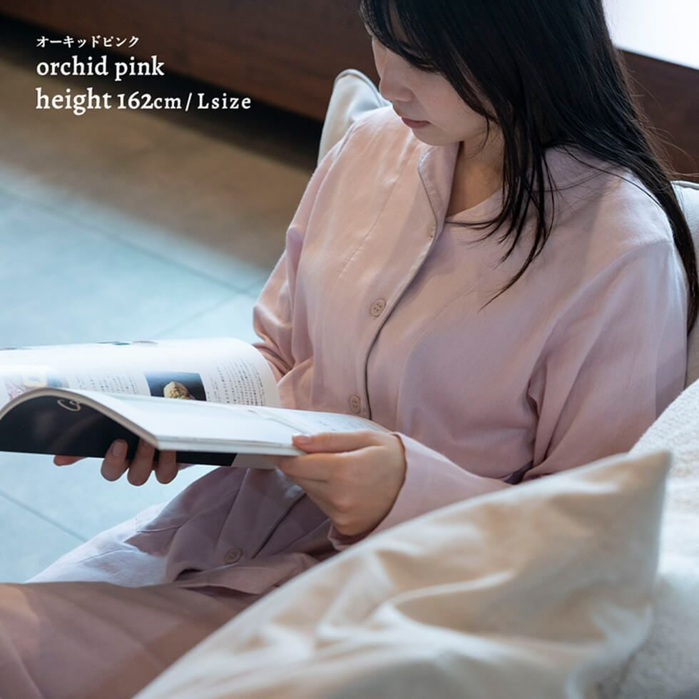女性モデル身長：162cm Lサイズ オーキッドピンク着用