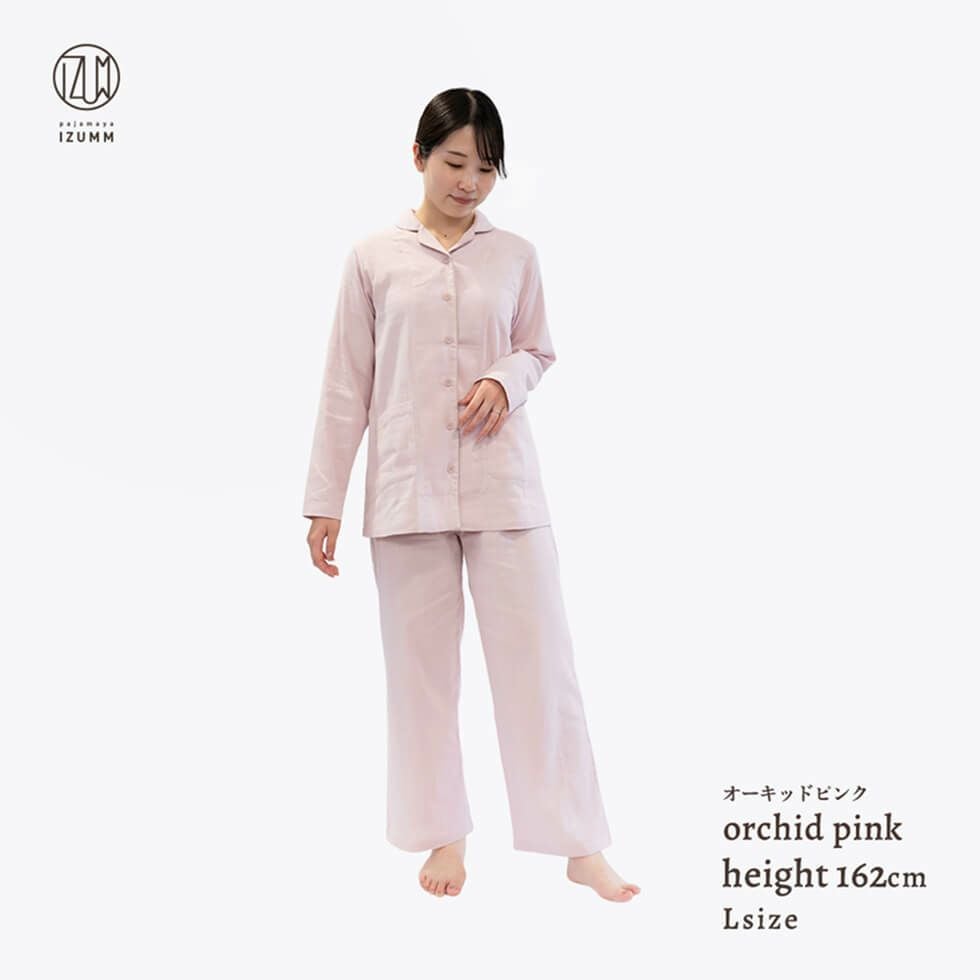 女性モデル身長：162cm Lサイズ オーキッドピンク着用