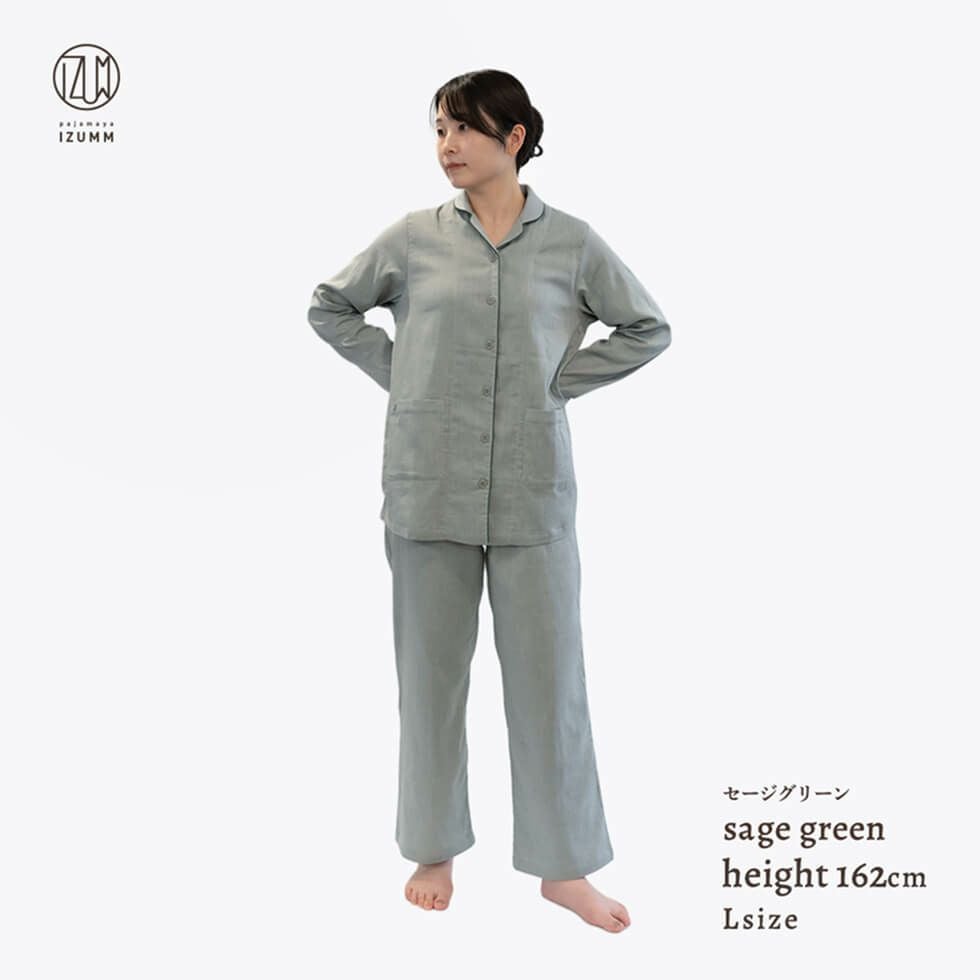 女性モデル身長：162cm Lサイズ セージグリーン着用