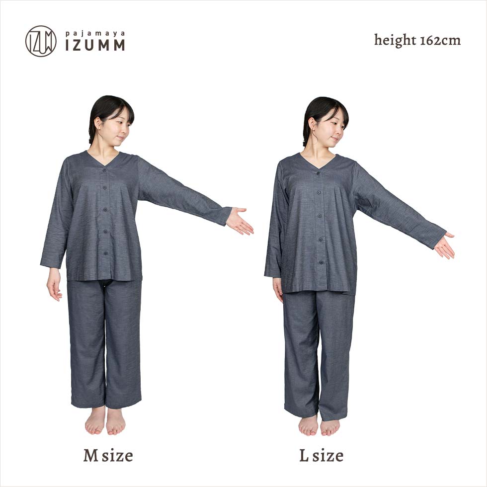 女性モデル身長：162cm Mサイズ・ Lサイズ比較
