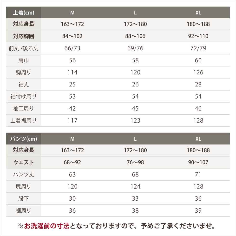 サイズ表