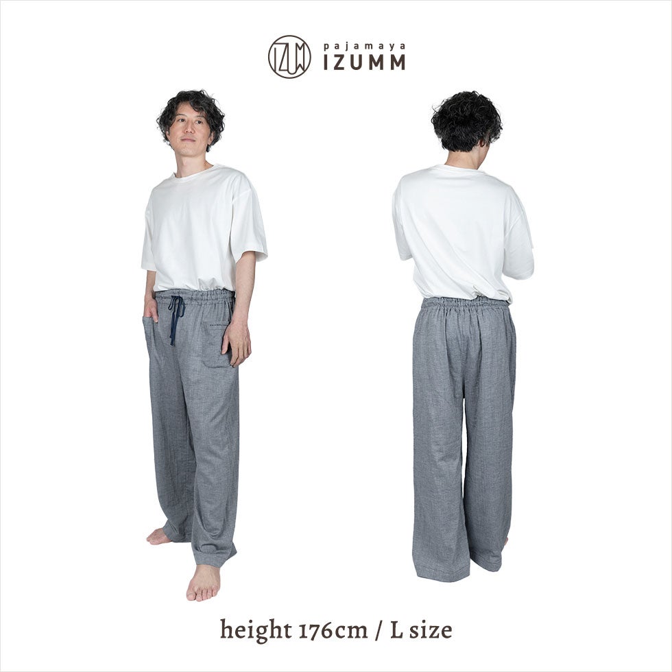 男性モデル身長：176cm Lサイズ ビターネイビー着用